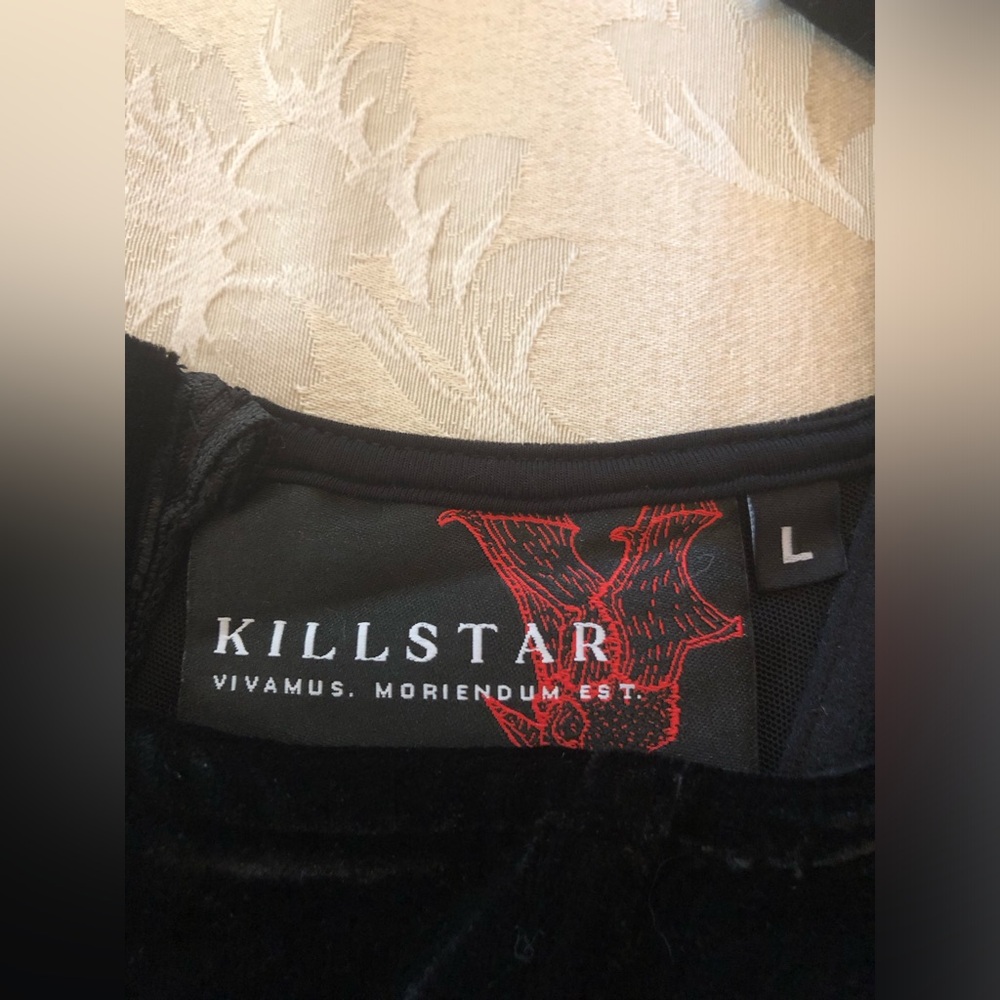 KILLSTAR Toxic Flora velvet cropped corset top - Picture 7 of 10